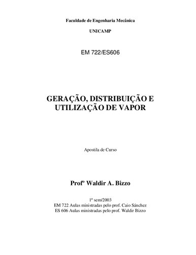 Geração, Distribuição e Utilização de Vapor