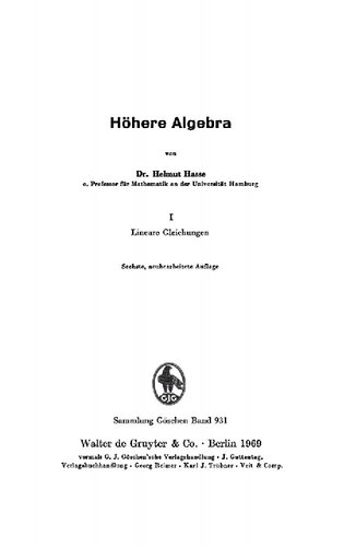 Höhere Algebra