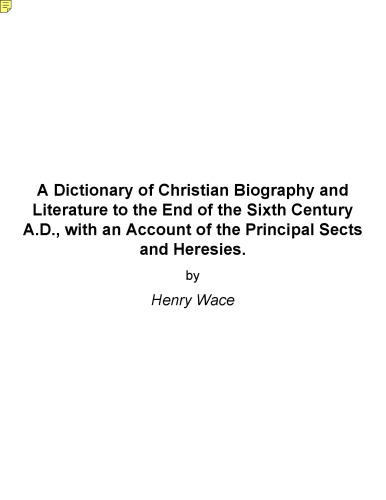 A Dictionary of Early Christian Biography