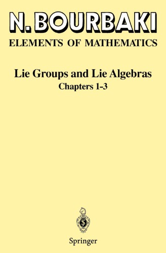 Lie groups and Lie algebras, part I (chapters 1-3)