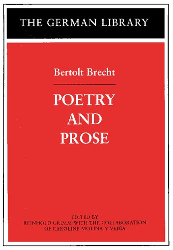 Bertolt Brecht - poetry and prose