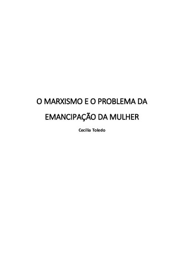 O marxismo e o problema da emancipação da mulher