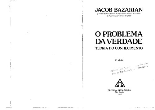 O problema da verdade: teoria do conhecimento