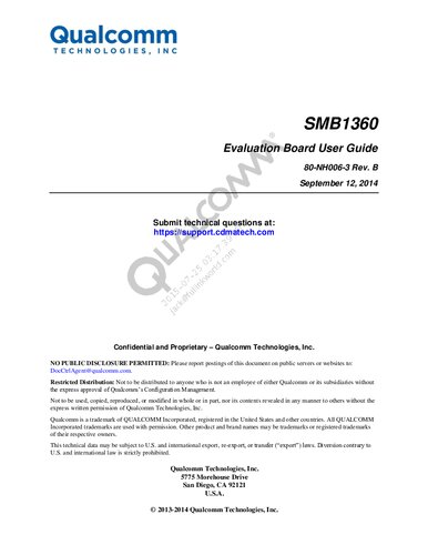 SMB1360 Evaluation Board User Guide