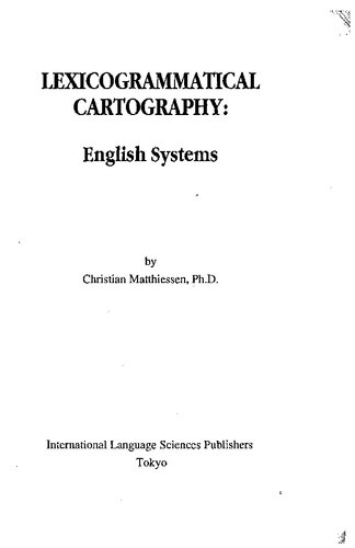 Lexicogrammatical Cartography: English Systems