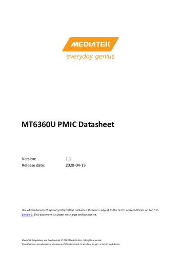 MT6360U PMIC Datasheet