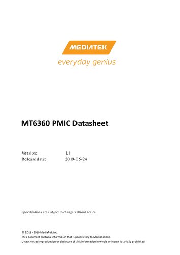 MT6360 PMIC Datasheet