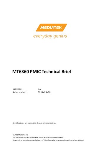 MT6360 PMIC Technical Brief