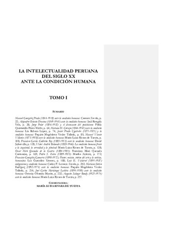 La intelectualidad peruana del siglo XX ante la condición humana