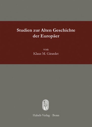 Studien zur Alten Geschichte der Europäer