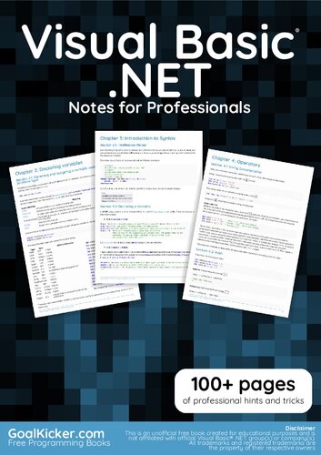 Visual Basic® .NET Notes for Professionals book