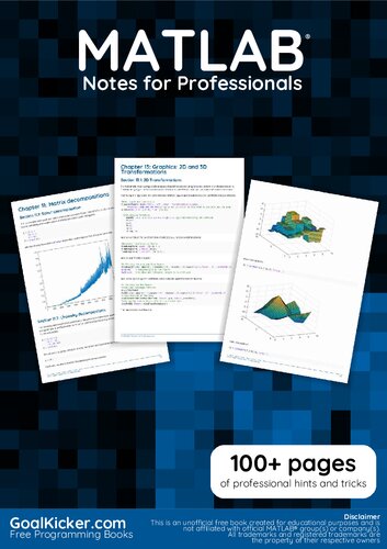 MATLAB® Notes for Professionals book