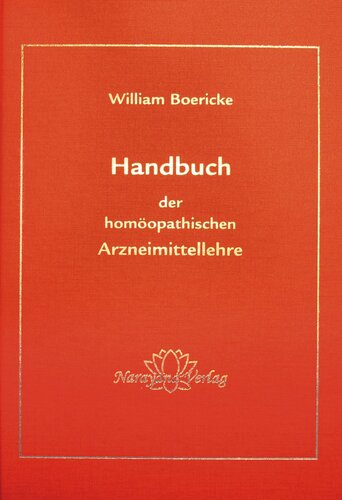 Handbuch der homöopathischen Arzneimittellehre