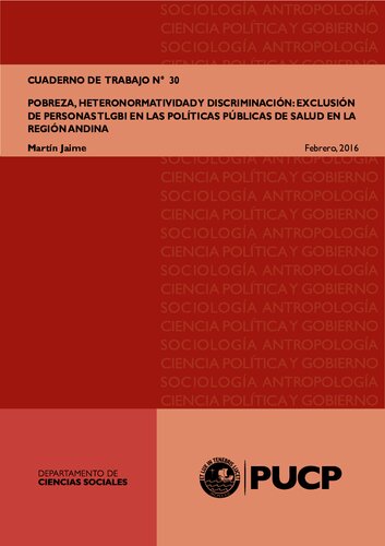 Pobreza, heternormatividad y discriminación: Exclusión de personas TLGBI en las políticas públicas de salud en la región andina