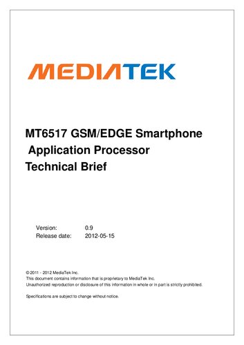 MT6517 GSM/EDGE Smartphone Application Processor Technical Brief