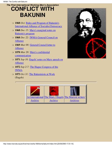 Karl Marx and the conflict with Bakunin