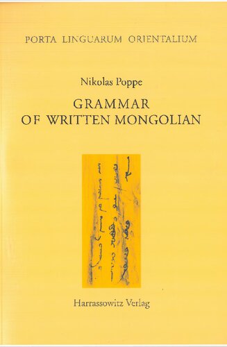 Grammar of Written Mongolian