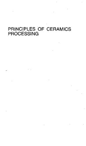 Principles of Ceramics Processing