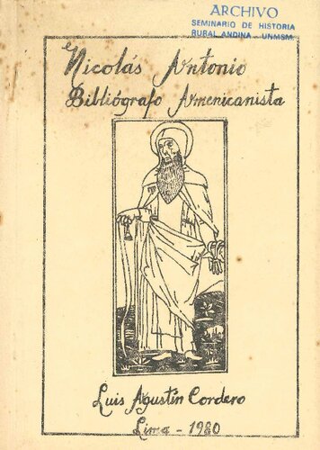 Nicolás Antonio, bibliógrafo americanista