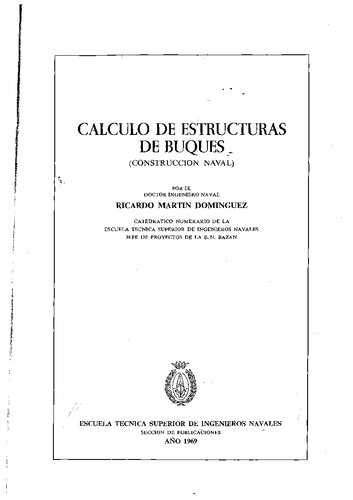 CALCULO DE ESTRUCTURAS DE BUQUES (CONSTRUCCIÓN NAVAL)