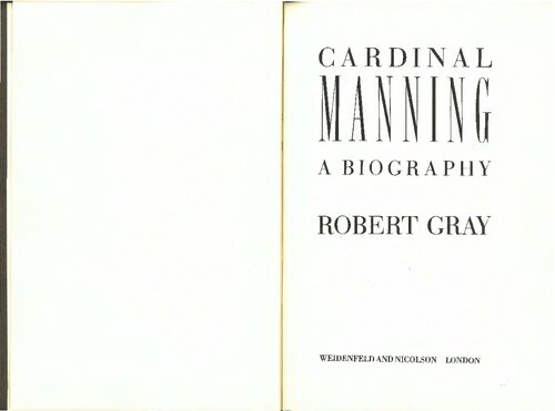 Cardinal Manning: A Biography