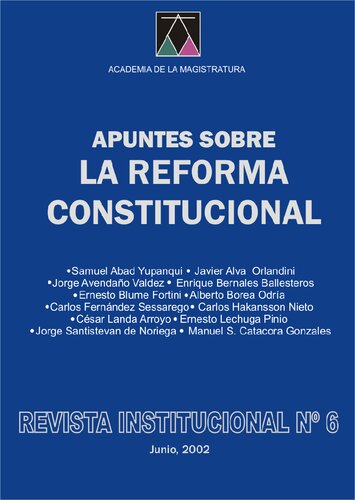 Apuntes sobre la reforma constitucional (Perú)