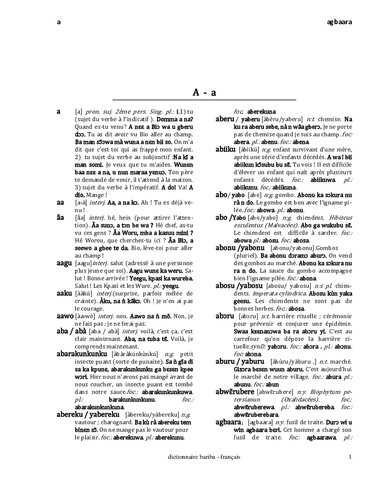 Dictionnaire Baatonum (Bariba)