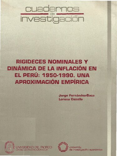 Rigideces nominales y dinámica de la inflación en el Perú: 1950-1990. Una aproximación empírica