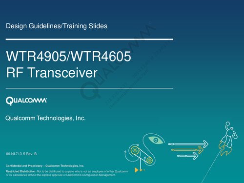 WTR4905/WTR4605 RF Transceiver