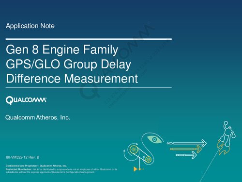 Gen 8 Engine Family GPS/GLO Group Delay Difference Measurement