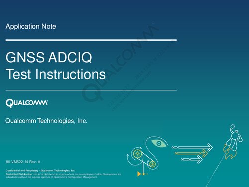 GNSS ADCIQ Test Instructions