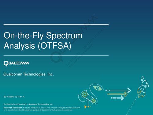 On-the-Fly Spectrum Analysis (OTFSA)