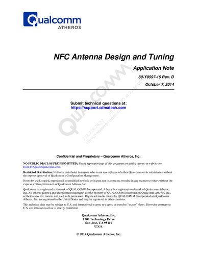 NFC Antenna Design and Tuning