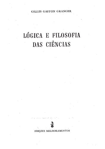 Lógica e Filosofia das Ciências