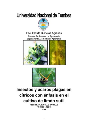 Insectos y ácaros plagas en cítricos con énfasis en el cultivo de limón sutil