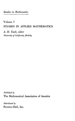 Studies in Applied Mathematics