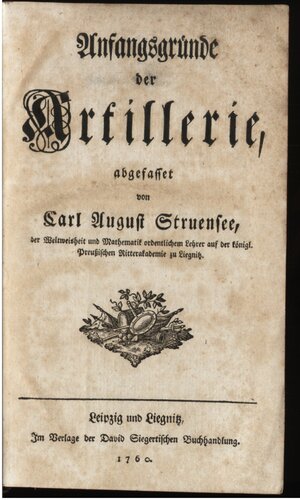 Anfangsgründe der Artillerie