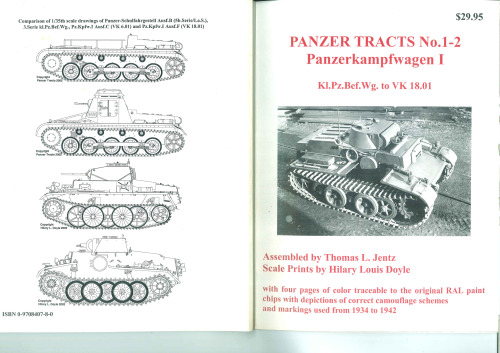 Panzer Tracts No. 1-2: Panzerkampfwagen I. Kl.Pz.Bef.Wg. to VK 18.01