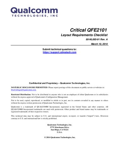 Critical QFE2101 Layout Requirements Checklist