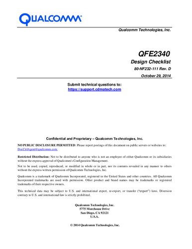 QFE2340 Design Checklist