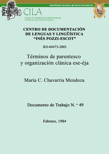 Términos de parentesco y organización clánica ese-éja (Takana)