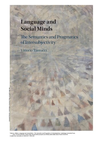 Language and Social Minds: The Semantics and Pragmatics of Intersubjectivity