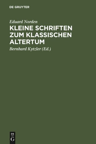 Kleine Schriften zum klassischen Altertum