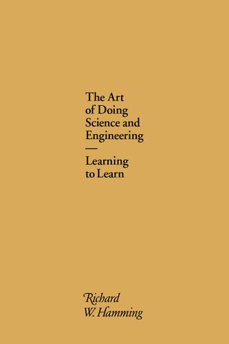 The Art of Doing Science and Engineering: Learning to Learn