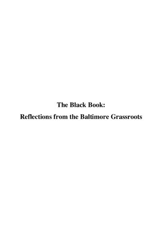 The Black Book: Reflections From the Baltimore Grassroots