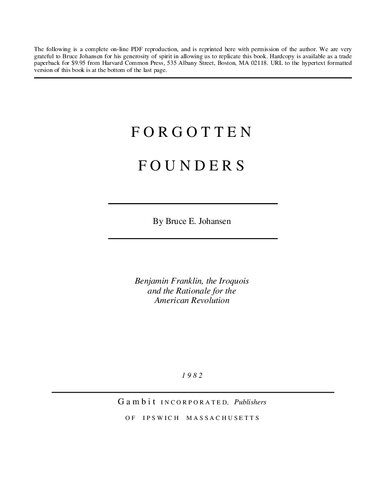 Forgotten Founders: How the American Indian Helped Shape Democracy