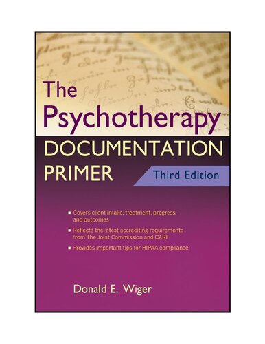 Psychotherapy Documentation 3e