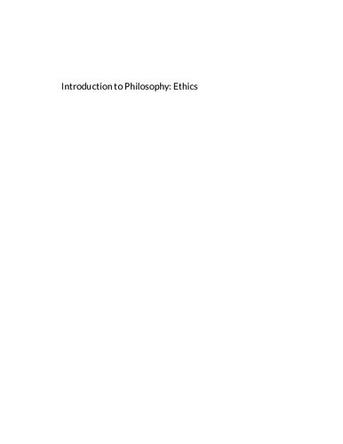 Introduction to Philosophy : Ethics