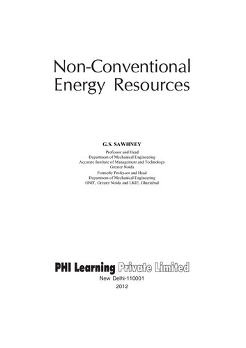 Non-conventional Energy Resources [Paperback] SAWHNEY, G. S.