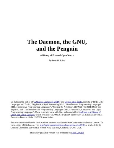 The Daemon, the Gnu, and the Penguin